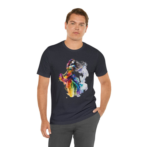 Rainbow Belly Dancer's Pose - Short Sleeve Tee